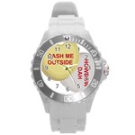 cash me outside howbow dah Round Plastic Sport Watch (L)