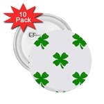 St Patrick Clover Shamrock Emoji 2.25  Button (10 pack)