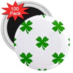 St Patrick Clover Shamrock Emoji 3  Magnet (100 pack)