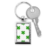 St Patrick Clover Shamrock Emoji Key Chain (Rectangle)