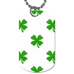 St Patrick Clover Shamrock Emoji Dog Tag (One Side)