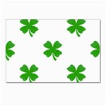 St Patrick Clover Shamrock Emoji Postcard 5  x 7 