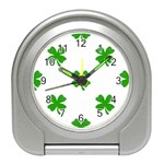 St Patrick Clover Shamrock Emoji Travel Alarm Clock