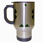 St Patrick Clover Shamrock Emoji Travel Mug (Silver Gray)