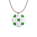 St Patrick Clover Shamrock Emoji 1  Button Necklace