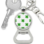 St Patrick Clover Shamrock Emoji Bottle Opener Key Chain