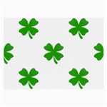 St Patrick Clover Shamrock Emoji Large Glasses Cloth (2 Sides)