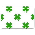 St Patrick Clover Shamrock Emoji Large Doormat