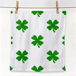 St Patrick Clover Shamrock Emoji Face Towel