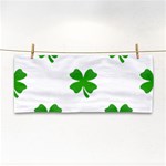 St Patrick Clover Shamrock Emoji Hand Towel