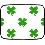 St Patrick Clover Shamrock Emoji Double Sided Fleece Blanket (Mini)