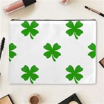 St Patrick Clover Shamrock Emoji Cosmetic Bag (XL)