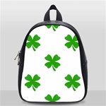 St Patrick Clover Shamrock Emoji School Bag (Small)