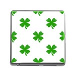 St Patrick Clover Shamrock Emoji Memory Card Reader (Square)