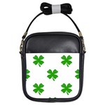 St Patrick Clover Shamrock Emoji Girls Sling Bag