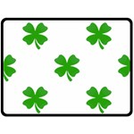 St Patrick Clover Shamrock Emoji Fleece Blanket (Large)