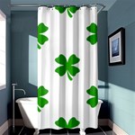 St Patrick Clover Shamrock Emoji Shower Curtain 36  x 72  (Stall)