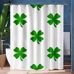 St Patrick Clover Shamrock Emoji Shower Curtain 60  x 72  (Medium)