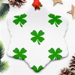 St Patrick Clover Shamrock Emoji Ornament (Snowflake)