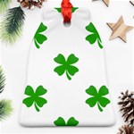 St Patrick Clover Shamrock Emoji Bell Ornament (Two Sides)