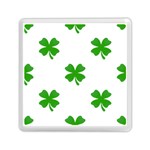 St Patrick Clover Shamrock Emoji Memory Card Reader (Square)