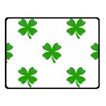 St Patrick Clover Shamrock Emoji Double Sided Fleece Blanket (Small)