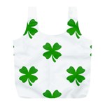 St Patrick Clover Shamrock Emoji Full Print Recycle Bag (L)