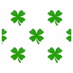 St Patrick Clover Shamrock Emoji Double Sided Flano Blanket (Medium)