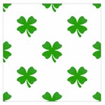 St Patrick Clover Shamrock Emoji Large Satin Scarf (Square)