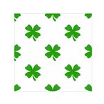 St Patrick Clover Shamrock Emoji Small Satin Scarf (Square)