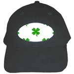 St Patrick Clover Shamrock Emoji Black Cap