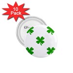 St Patrick Clover Shamrock Emoji 1.75  Button (10 pack) 