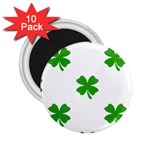 St Patrick Clover Shamrock Emoji 2.25  Magnet (10 pack)