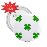 St Patrick Clover Shamrock Emoji 2.25  Button (100 pack)