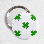 St Patrick Clover Shamrock Emoji 2.25  Handbag Mirror