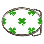 St Patrick Clover Shamrock Emoji Belt Buckle