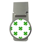 St Patrick Clover Shamrock Emoji Money Clip (Round)