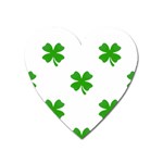 St Patrick Clover Shamrock Emoji Magnet (Heart)