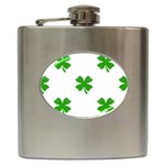 St Patrick Clover Shamrock Emoji Hip Flask (6 oz)