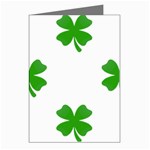 St Patrick Clover Shamrock Emoji Greeting Cards (Pkg of 8)