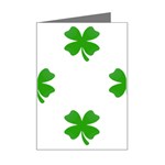 St Patrick Clover Shamrock Emoji Mini Greeting Card