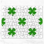 St Patrick Clover Shamrock Emoji Jigsaw Puzzle (Rectangular)