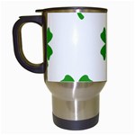 St Patrick Clover Shamrock Emoji Travel Mug (White)