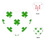 St Patrick Clover Shamrock Emoji Playing Cards (Heart)