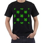 St Patrick Clover Shamrock Emoji Men s T-Shirt (Black)