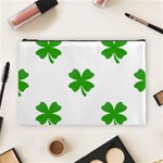 St Patrick Clover Shamrock Emoji Cosmetic Bag (Large)