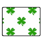 St Patrick Clover Shamrock Emoji Fleece Blanket (Small)