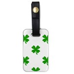 St Patrick Clover Shamrock Emoji Luggage Tag (one side)