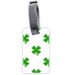 St Patrick Clover Shamrock Emoji Luggage Tag (two sides)