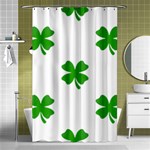 St Patrick Clover Shamrock Emoji Shower Curtain 48  x 72  (Small)